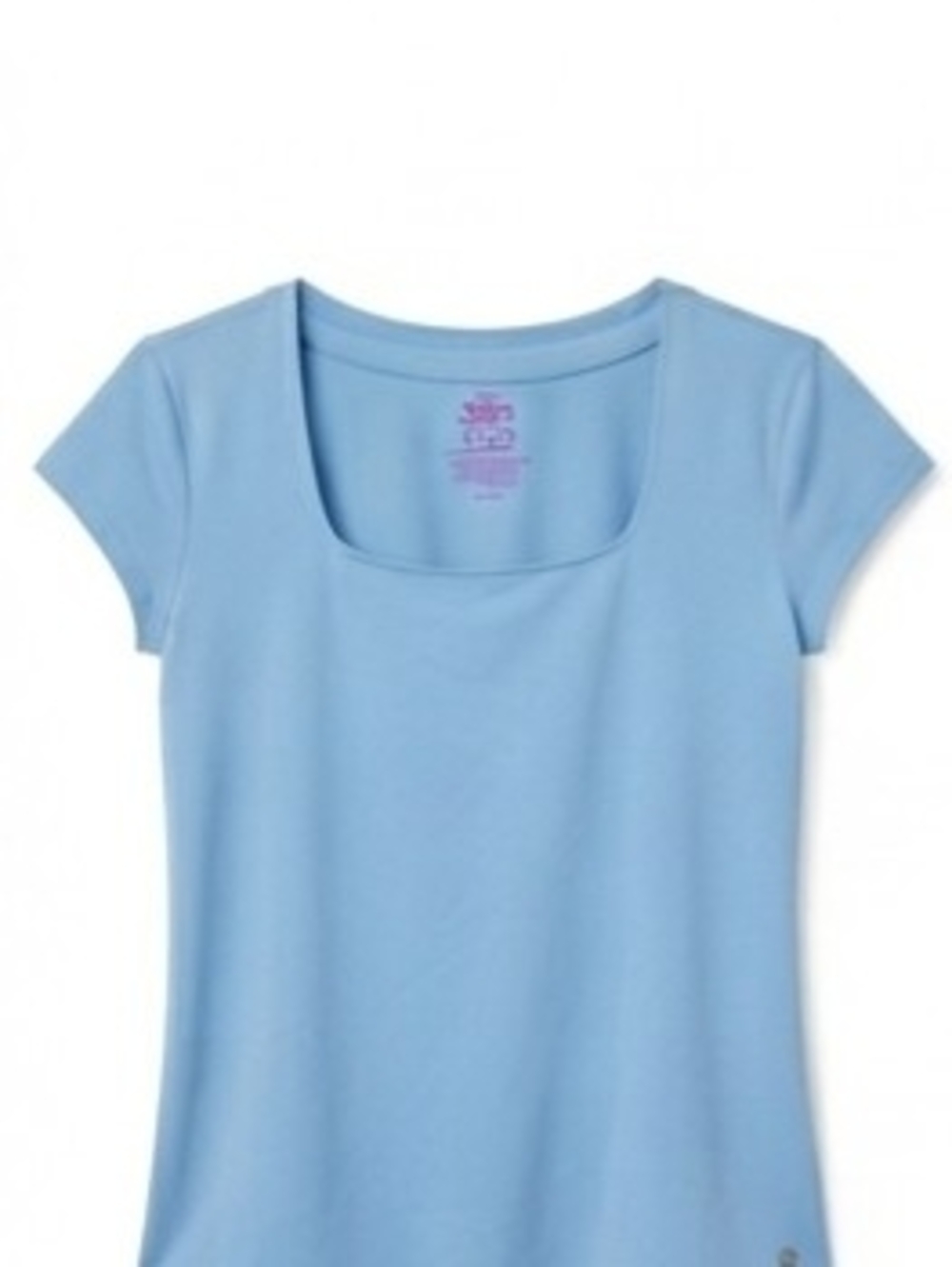 Justice Light Blue Scoop Neck Short Sleeve Tee